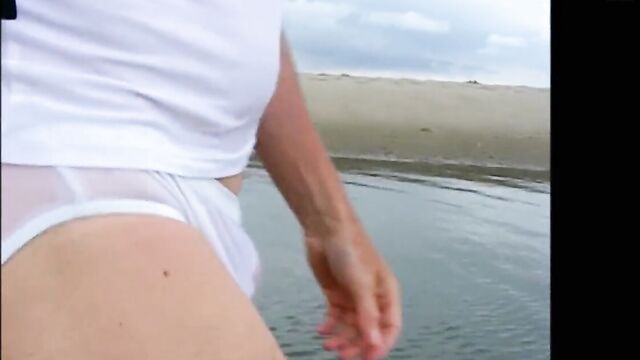 Wet White Sheer Speedo