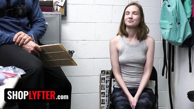 Shoplyfter - Cute Babe Caught Stealing Submits Her Asshole To Officer To Get Out Of Trouble