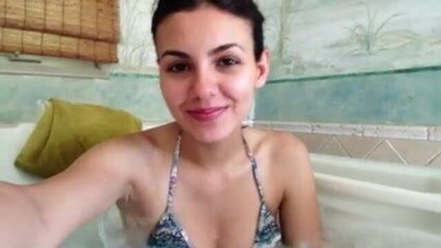 Victoria Justice in a jacuzzi again