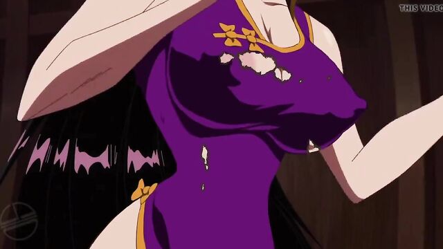 ONE PIECE edited ecchi moment from anime naked Boa Hancock