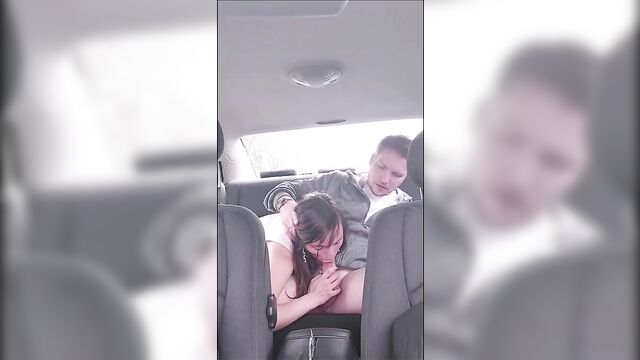 Public hot car sex - cumshot on babe, walker looks in