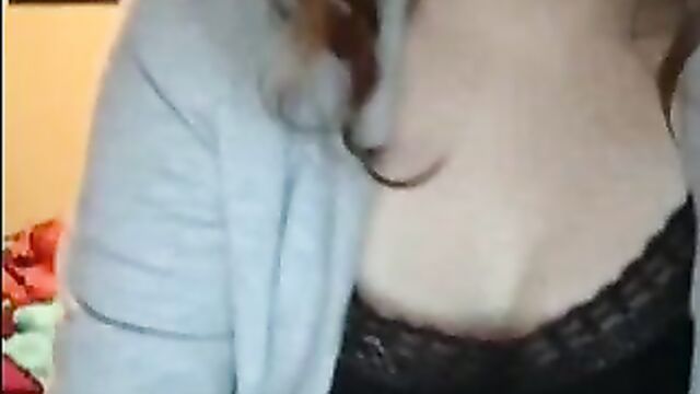 Playing with small tits om cam chat