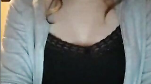 Playing with small tits om cam chat