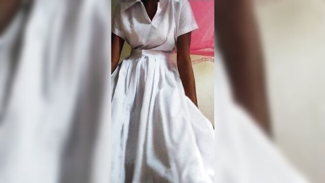 Sri lankan school girl madhu hansi dance with uniform