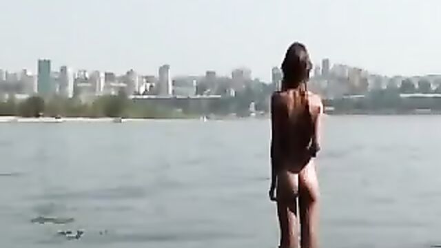 Fishing with some nude Russian teens