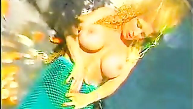 Big tits mermaid masturbating solo