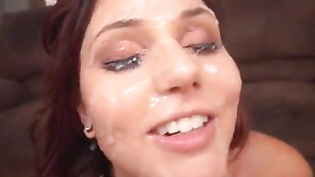 Eager To Please Cum Slut Gets Lots Of Nuts On Her Face