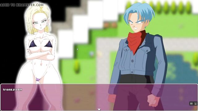 Android 18 SuperSlut Hentai Game Ep2 Dragon Ball bikini fuck