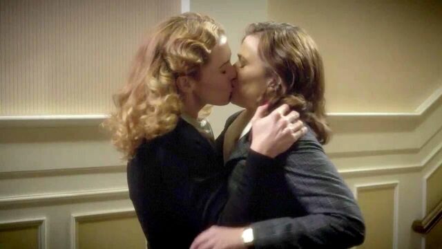 Hayley Atwell & Bridget Regan Lesbian Kiss on ScandalPlanet