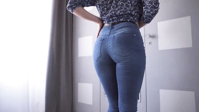 Tight Blue Jeans Ass Worship Tease 4K