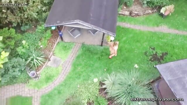 my nudist stepmom in our garden