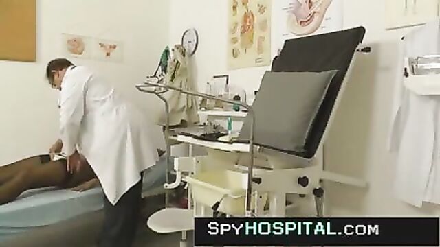 Hot legs blonde tits exam at hospital leaked voyeur video