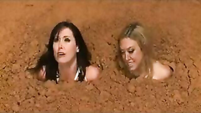 2 Nude Busty Women in Quicksand