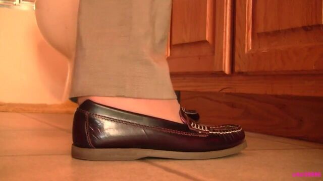 Caroline Sperry penny loafer bathroom shoeplay PREVEW