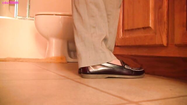 Caroline Sperry penny loafer bathroom shoeplay PREVEW