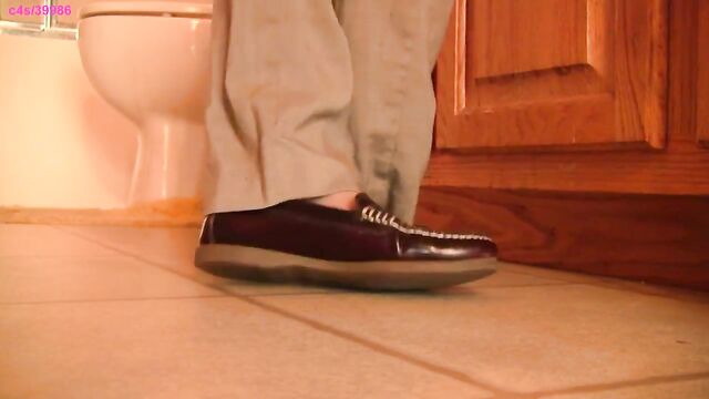 Caroline Sperry penny loafer bathroom shoeplay PREVEW