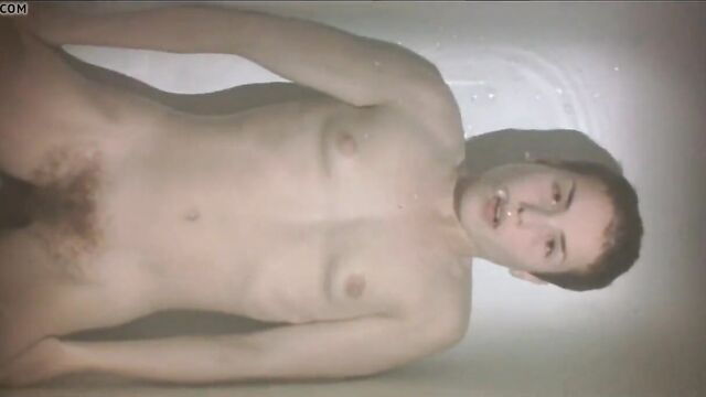 N.R. in the tub.