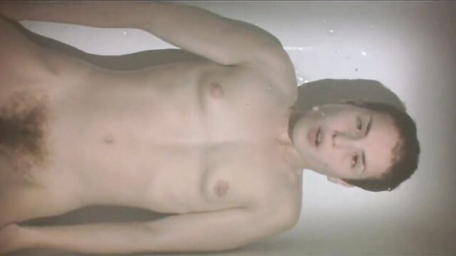 N.R. in the tub.