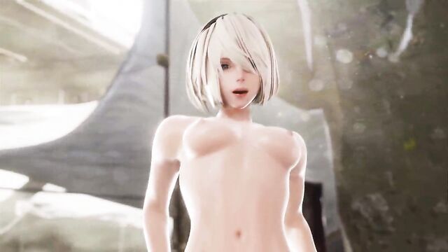 Nier Automata - 2B Cowgirl Creampie (Animation With Sound)