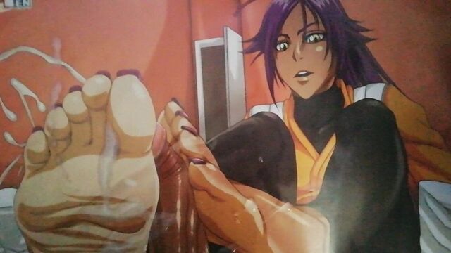 Yoruichi (Bleach) Feet Cum Tribute