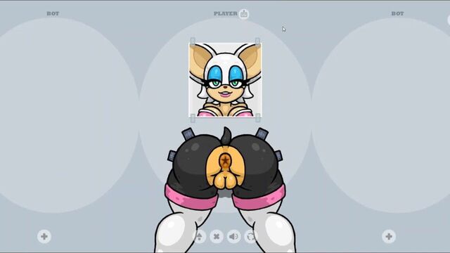 Fapwall Weird Hentai game Rouge the bat assfucked by 3 dick