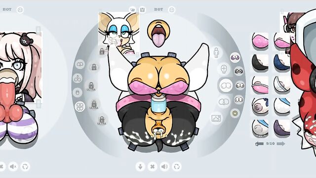 Fapwall Weird Hentai game Rouge the bat assfucked by 3 dick