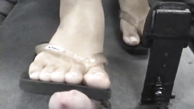 Gas Pedal Footjob Shoejobs-Asian Hotties Pedal Pumping Cock2