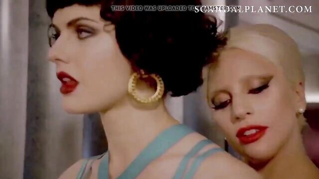 Alexandra Daddario & Lady Gaga Lesbian Kiss on ScandalPlanet