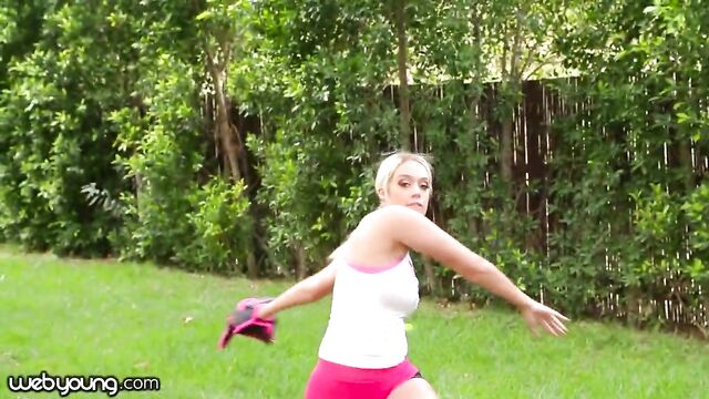 Lily Rader's Softball Training Turns Into Teen's Threesome