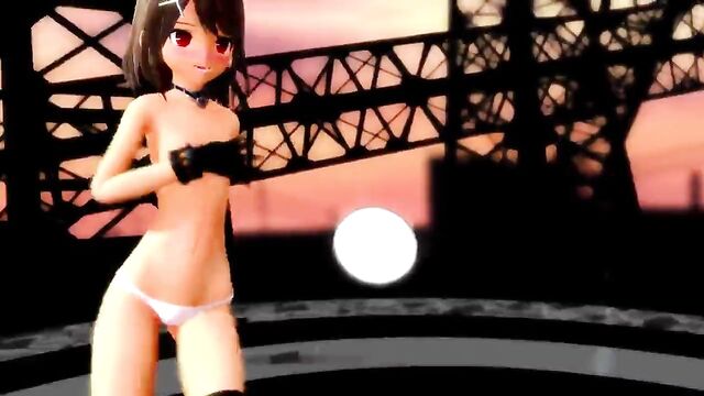 MMD 2 Sexy Cuties Small Boobs and Band-Aid on Pussy GV00091