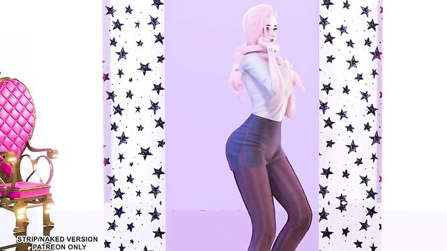 MMD AOA - Excuse Me, Seraphine. Sexy Kpop Dance, 4K League of Legends, KDA, Korean Dance