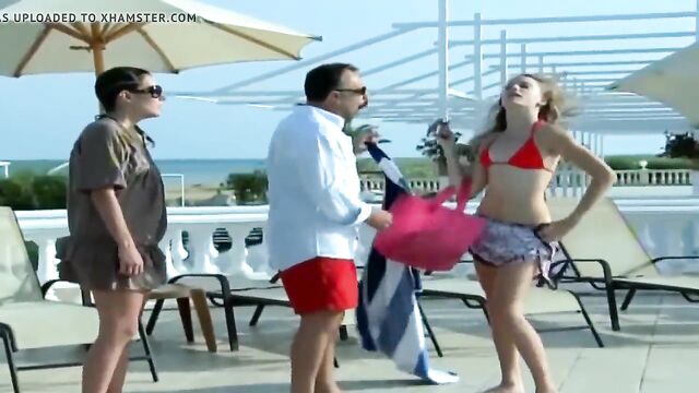 Serenay Sarikaya in Red Bikini AdanaliTVSerie