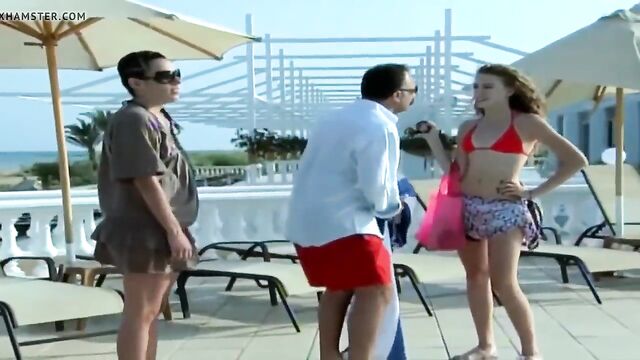 Serenay Sarikaya in Red Bikini AdanaliTVSerie