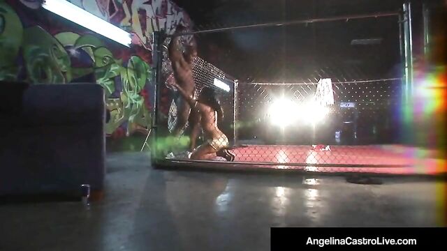 Cuban Sex Queen Angelina Castro Grinds BBC In A Cage Fight!