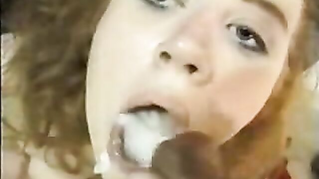 Redhead swallows cum