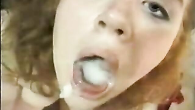 Redhead swallows cum