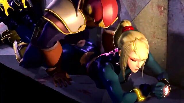 Samus show Captain Falcon her moves