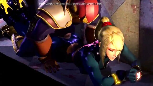 Samus show Captain Falcon her moves