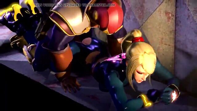 Samus show Captain Falcon her moves