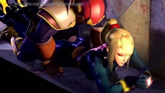 Samus show Captain Falcon her moves