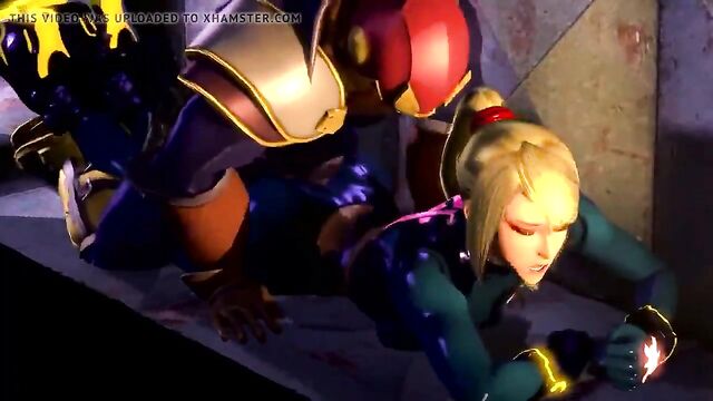 Samus show Captain Falcon her moves