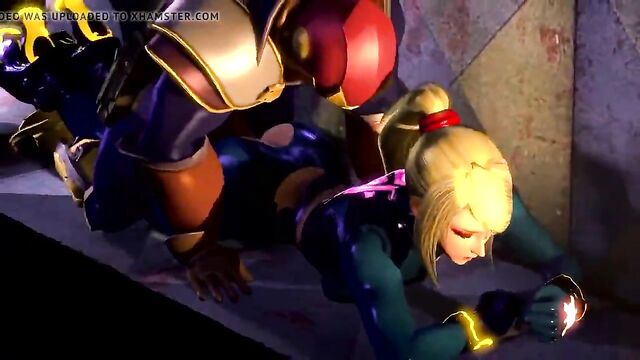 Samus show Captain Falcon her moves