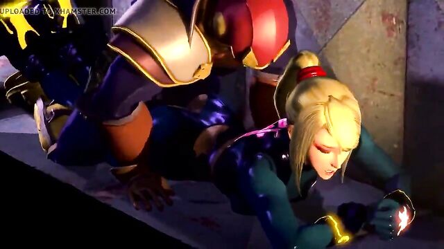 Samus show Captain Falcon her moves