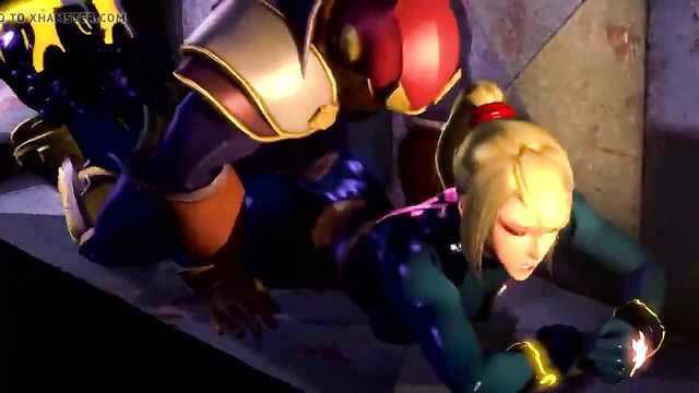 Samus show Captain Falcon her moves