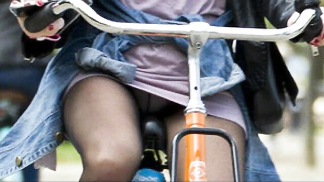 bicycle upskirt