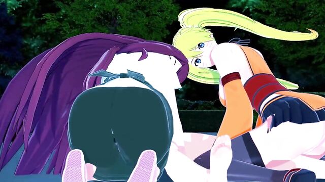 Kushina and Female Naruto sucking a hard dick!