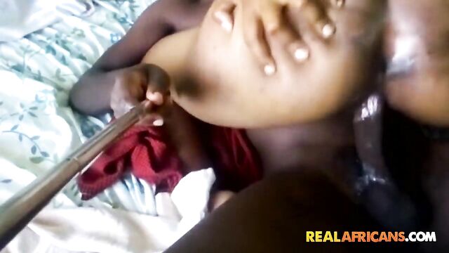 Black couple film their first time REAL sex tape