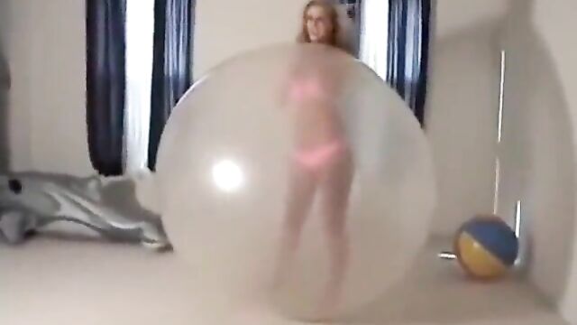 Beautiful Girl Trapped In A Balloon