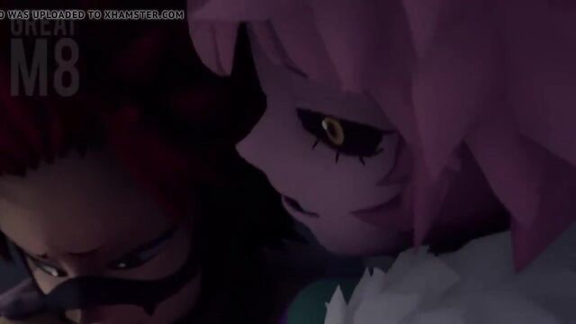 Mina Ashido and Eijirou