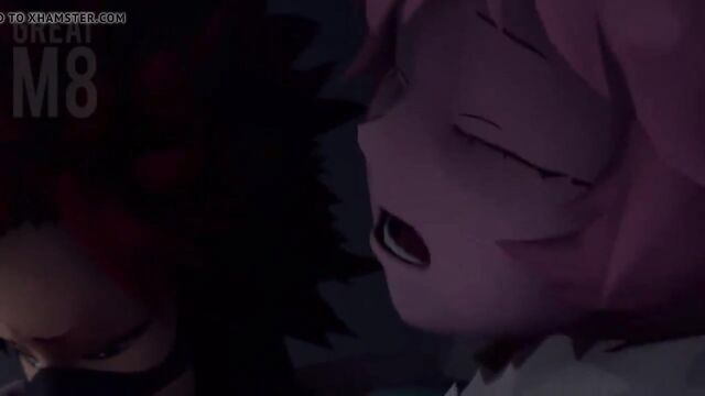 Mina Ashido and Eijirou